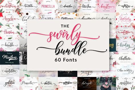 The Swirly Fonts Bundle Bundle Creative Fabrica