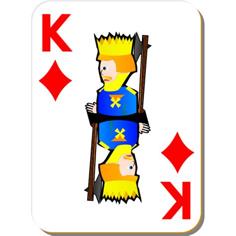 King of Diamonds gaming card vector illustration | Free SVG