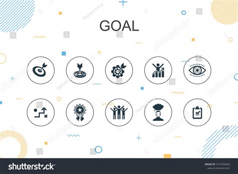 Goal Trendy Infographic Template Thin Line Stock Vector (Royalty Free) 1572296092 | Shutterstock