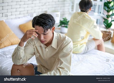 Asian Gay Couples Quarreling Angry Sad Stock Photo Shutterstock