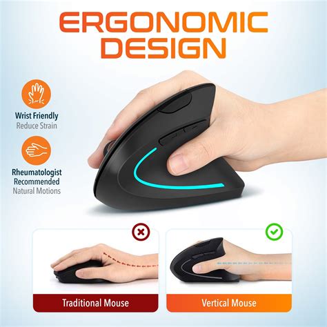 Mouse Ergonomic Wireless Rechargeable - Overtime