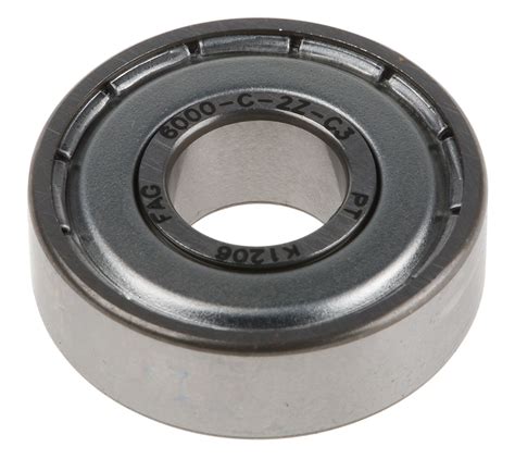 6000 C 2Z C3 FAG Deep Groove Ball Bearing Plain Race Type 10mm I D