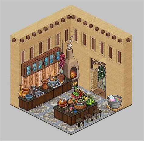 Kitchen Habblet Habbo Desenho De Arquitetura Interior