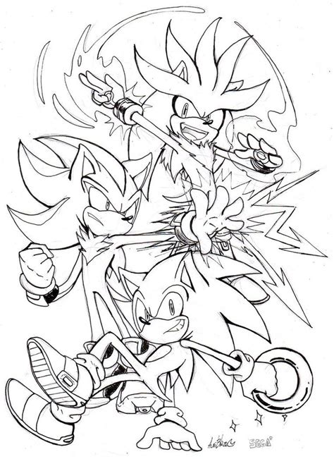 Sonic Vs Shadow Para Colorear