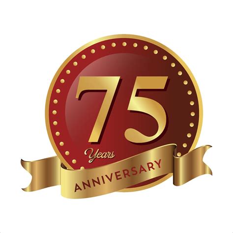 75th Anniversary Celebrating Text Company Business Background With