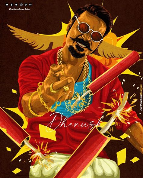 Dhanush Illustration Design | Memory illustration, Actors illustration ...