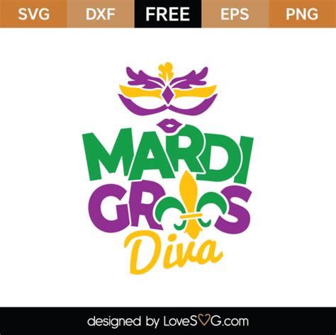 Free Mardi Gras Diva Svg Cut File