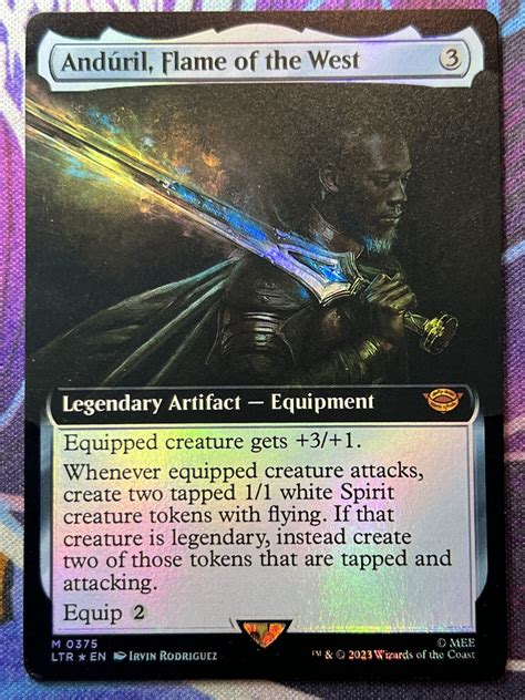 Anduril Flame Of The West LTR Extended Art Foil Bootleg Mage