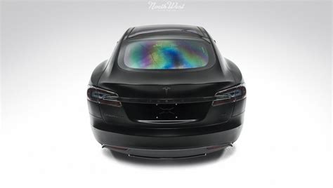 Tesla Model S Xpel Stealth Wrap Black Pearl Trims