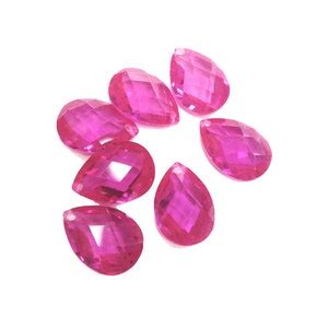 Pieces Pink Or Purple Cz Cubic Zirconia Briolette Drop Pendants