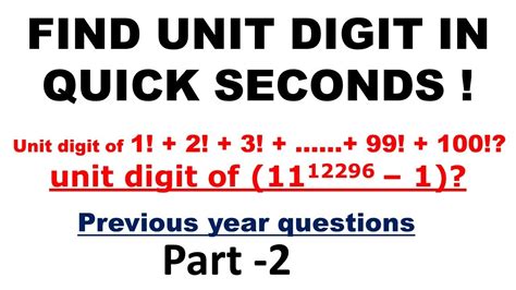 Shortcut Tricks Of Unit Digit Unit Digit In Number System How To