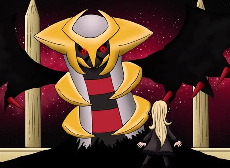 Cynthia Faces Giratina By Hottubusa On Deviantart