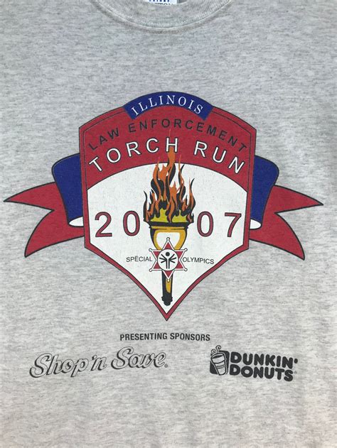 Vintage Special Olympics Illinois Torch Run 2007 T Shirt Etsy