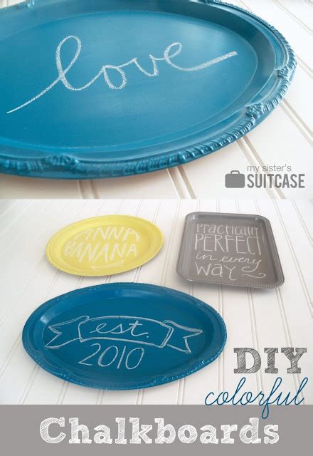 A Womans Haven Idea File Chalkboard Platters