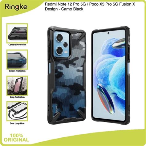 Jual Ringke Redmi Note 12 Pro 5G Poco X5 Pro 5G Fusion X Camo Black