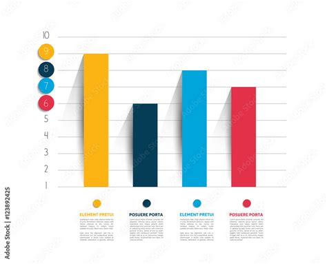 Example of business flat design graph. Infographics chart. Stock Vector ...