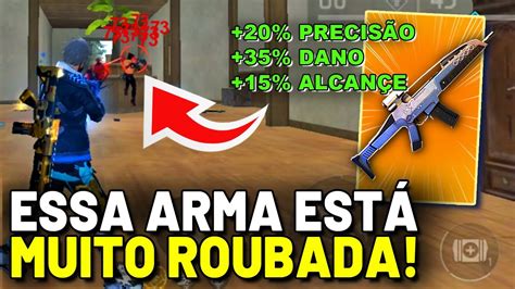 TESTEI A ARMA MAIS COMPLETA DA NOVA ATUALIZAÇÃO DO FREE FIRE roubada