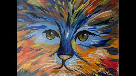 Cat Acrylic Painting Cute Painting Youtube