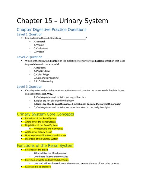 Chapter Bsc With Jason Martin Chapter Urinary