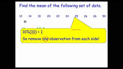 Ap Statistics Trimmed Mean Youtube