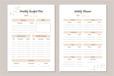 Budget Planner Calendar Danya Ellette