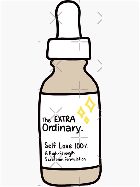 The Extra Ordinary Self Love Serum Sticker By Aariley18 Redbubble