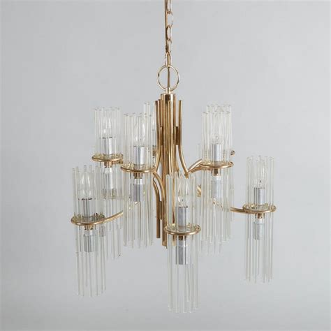 Glass Rod Chandelier By Gaetano Sciolari Chandeliers Lighting