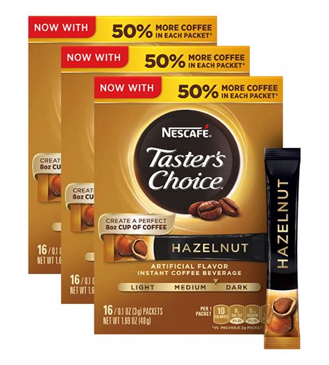 Nescafe Taster S Choice Hazelnut Instant Coffee Beverage Ounce