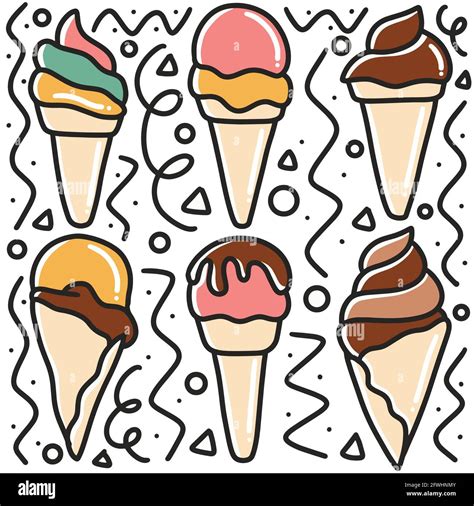 Ice Cream Doodle Art