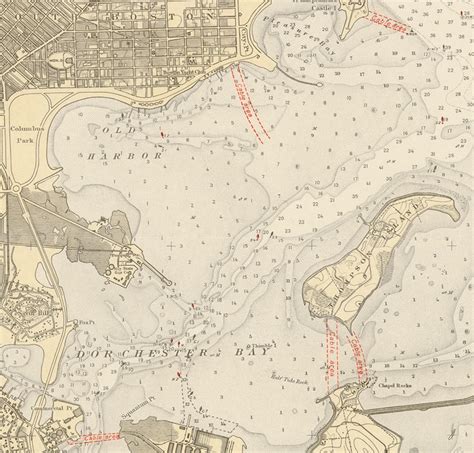 Boston Harbor MA 1931 Nautical Map Reprint AC Harbors Etsy