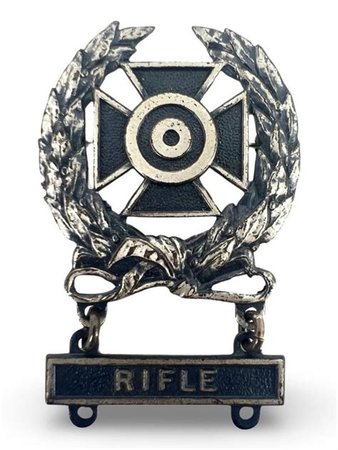 Sold At Auction Sterling Wwii American Rifle Expert Marksman Badge