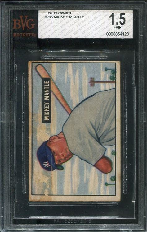 Wow Bowman Mickey Mantle Rc Bvg Hof All