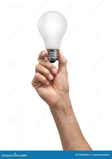 Hand Holding Light Bulb Stock Photo Image