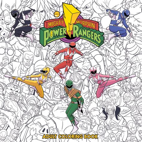 Preview Mighty Morphin Power Rangers Adult Coloring Book Graphic Policy