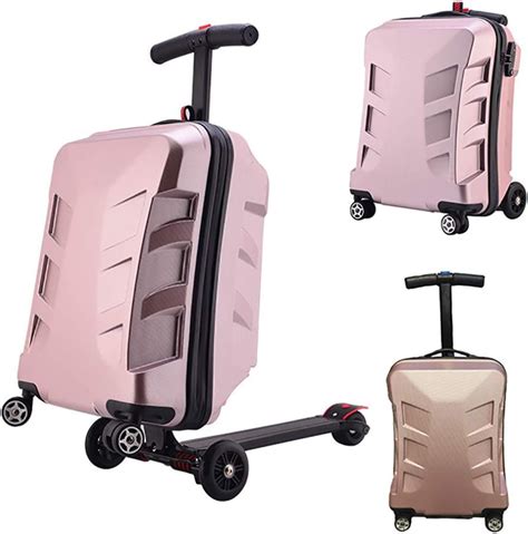 Zdcdy Smart Riding Scooter Suitcase Portable Smart Manned Riding Travel Luggage