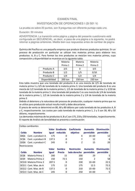 Examen Final SI 501 V I solución Study Ingenieros uDocz