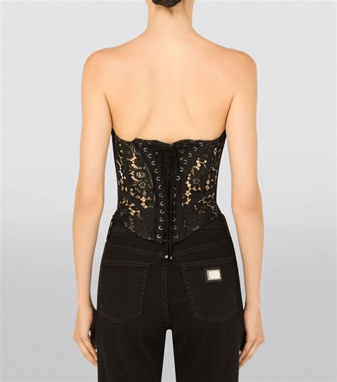 Womens Dolce Gabbana Multi Lace Bustier Top Harrods Uk