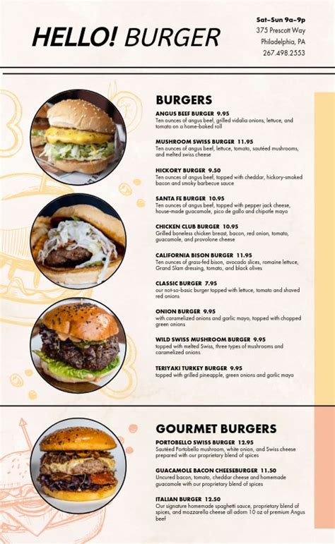 Photos Burger Menu Design Template By Musthavemenus