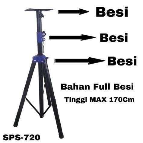 Jual Stand Speaker Aktif Portable Full Besi Tebal Tripod Speaker Besi