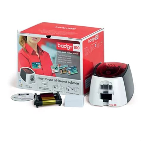 Pvc Id Card Printer Evolis Badgy Single Sided Color Sublimation