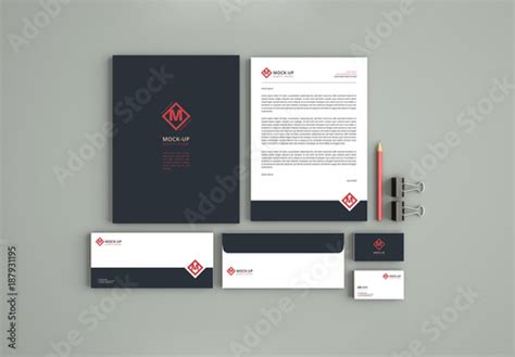 Business Stationery Set Mockup 2 Stock Template | Adobe Stock