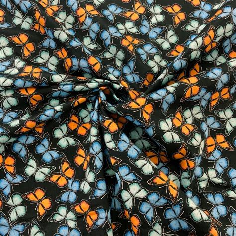 Butterfly Cotton Poplin Fabric The Cheap Shop Tiptree