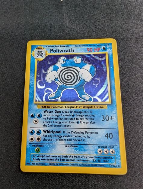 Poliwrath Base Set 13 102 Holo Unlimited Holo Rare Pokémon TCG eBay