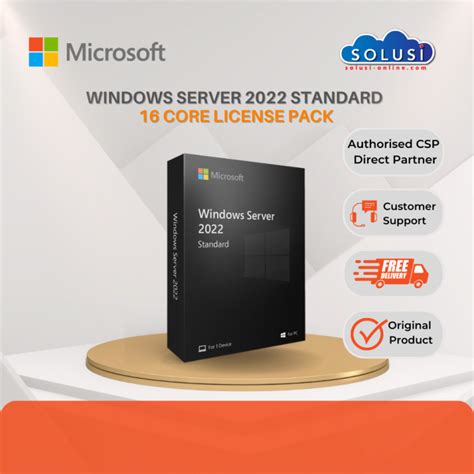 Harga Jual Lisensi Windows Server 2022 Standard 16 Core License Pack