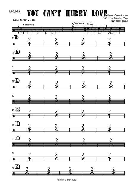 You Cant Hurry Love Bigband Drumspdf