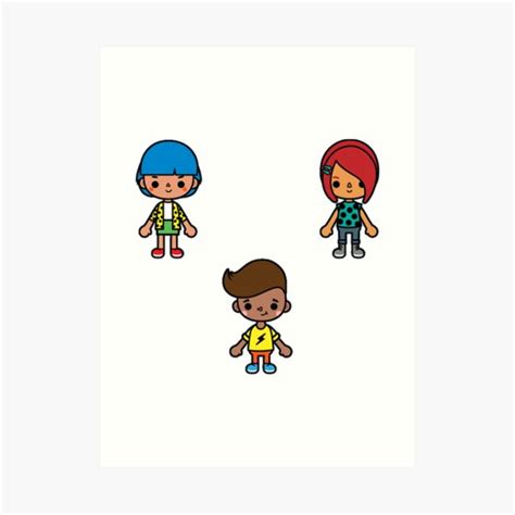 Funny Toca Boca Characters Pack Art Print For Sale By Pocapo Redbubble