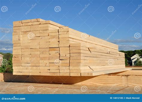 Close Up Of Stacked Lumber Stock Image Image Of Site 14812185