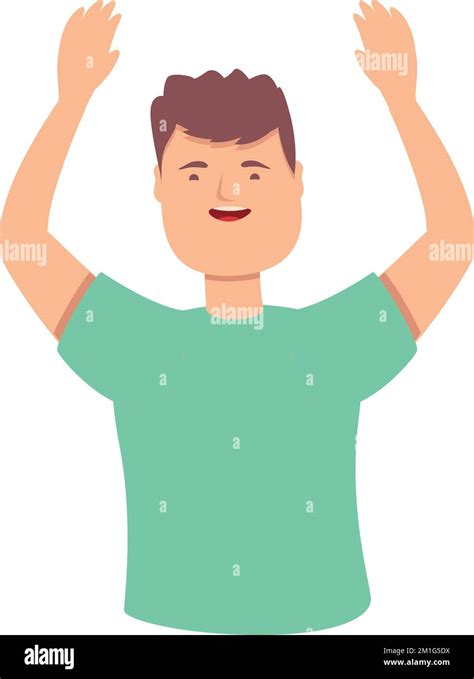 Happy Syndrome Down Kid Icon Cartoon Vector Child Day Medical Support