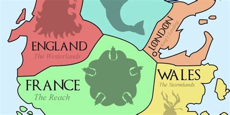 This Map Shows The Real-World Equivalents Of The Seven Kingdoms | The real world, Westeros map ...