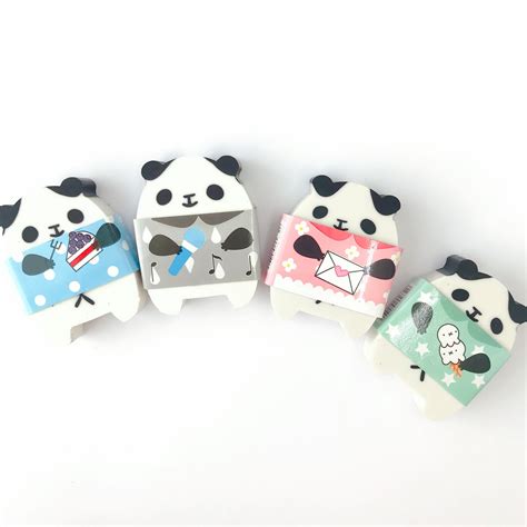 1x Cute Kawaii Giant Panda Shaped Pencil Eraser Rubber Erasers